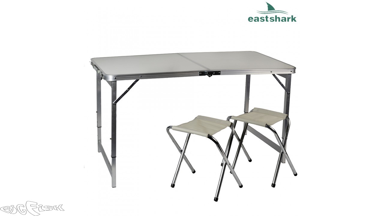 картинка EastShark Набор алюминиевый стол + 2 стула 60*90 см от магазина BigFish