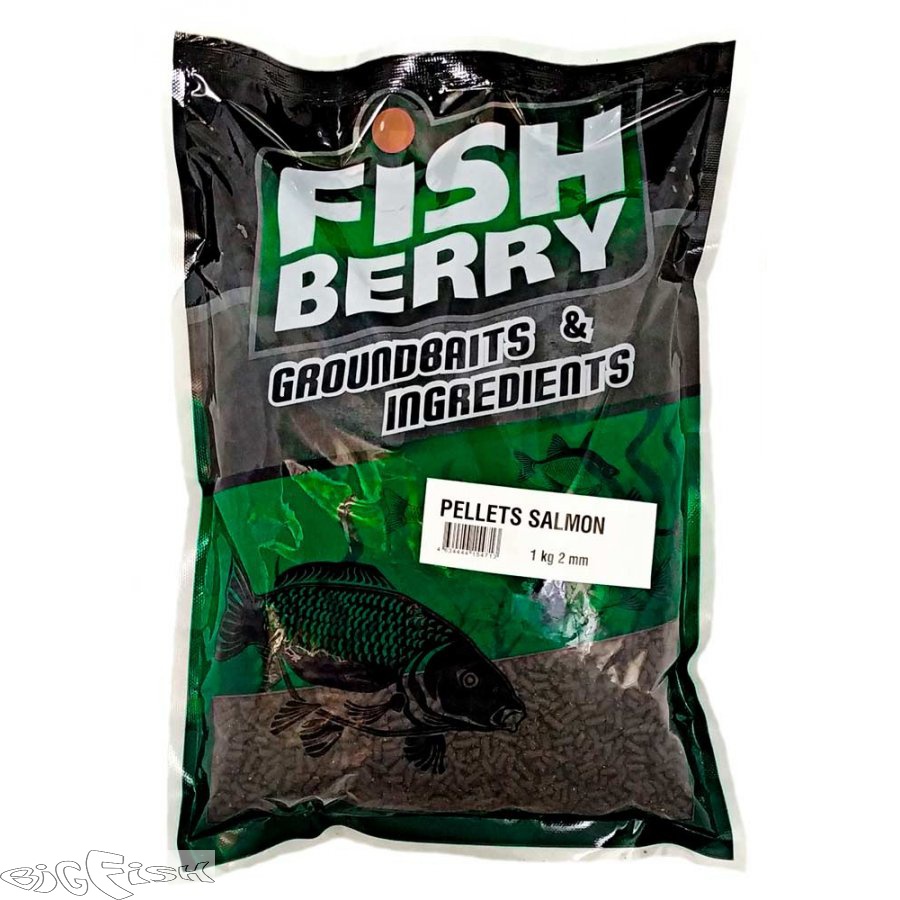 картинка Пеллетс медленно растворимый FISHBERRY темный 2мм 1кг от магазина BigFish